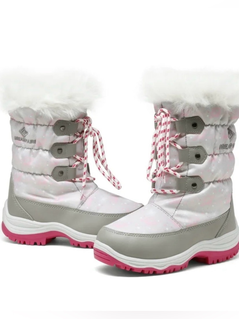 DP Girls Insulated Slip Resistent Faux Fur-Lined Winter/Snow Boots(Size: 4)(EUC)